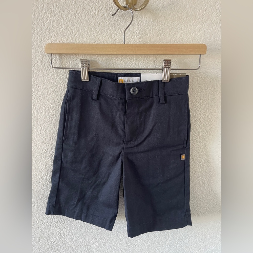 Dennis Uniform Navy Blue Shorts Size 7 Slim NWT